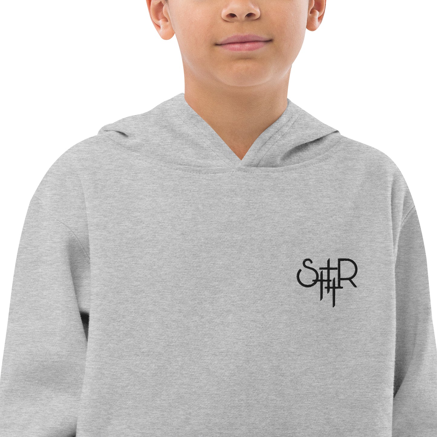Stutter Style Kids fleece hoodie (Black logo)