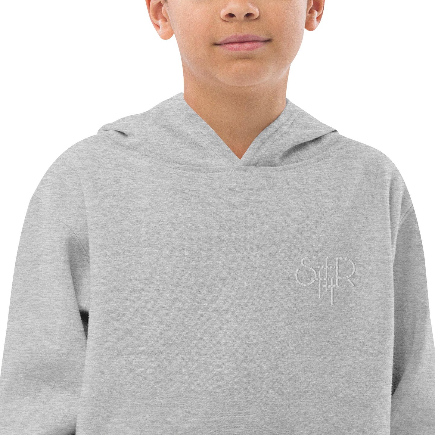 Stutter Style Kids fleece hoodie (white logo)