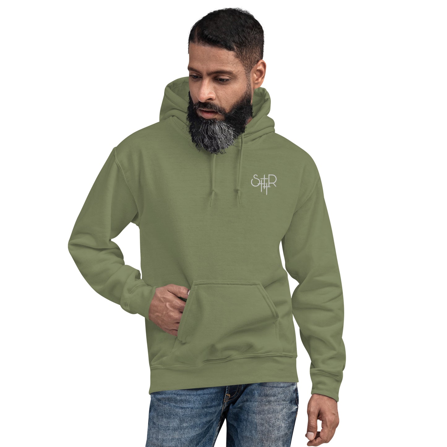 Stutter Style Unisex Hoodie (reverse white logo)