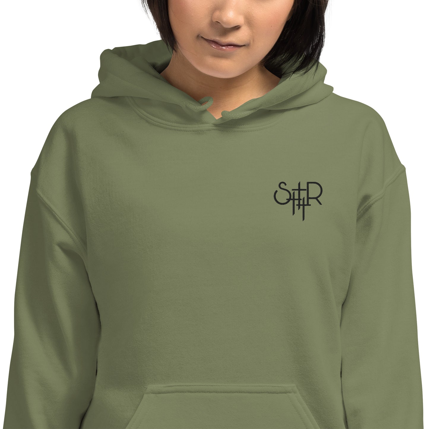 Stutter Style Unisex Hoodie (reverse black logo)