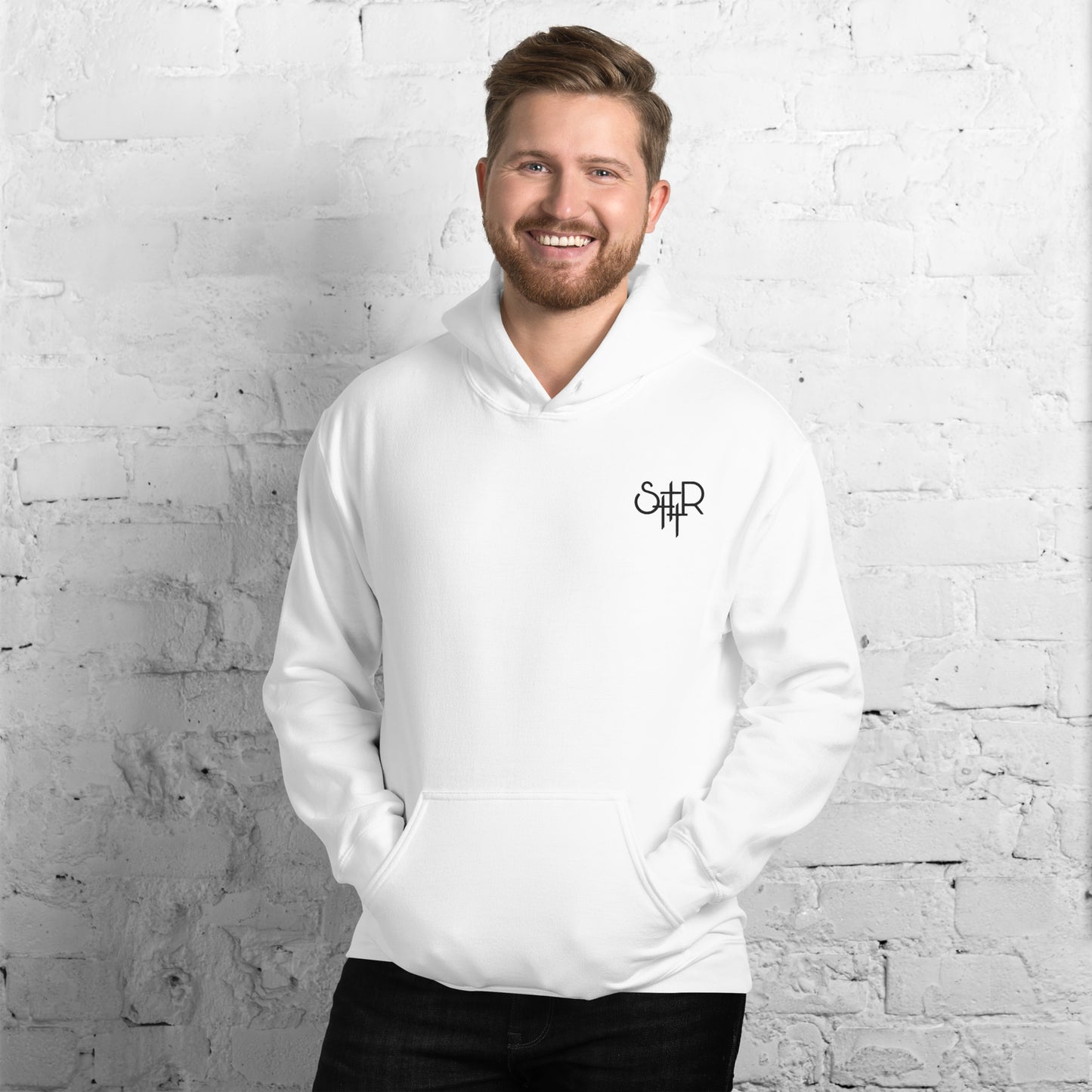 Stutter Style Unisex Hoodie (reverse black logo)