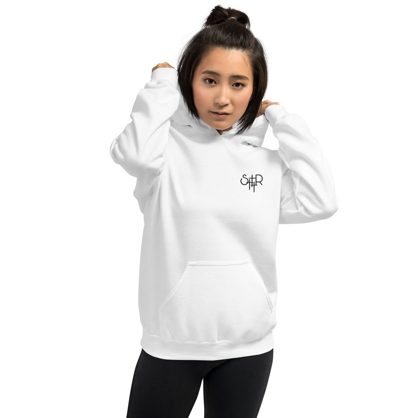 Stutter Style Unisex Hoodie (reverse black logo)