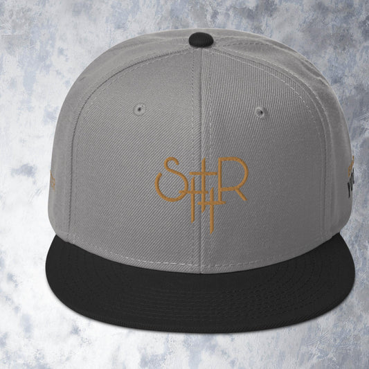 Gray Stutter Style Snapback Hat