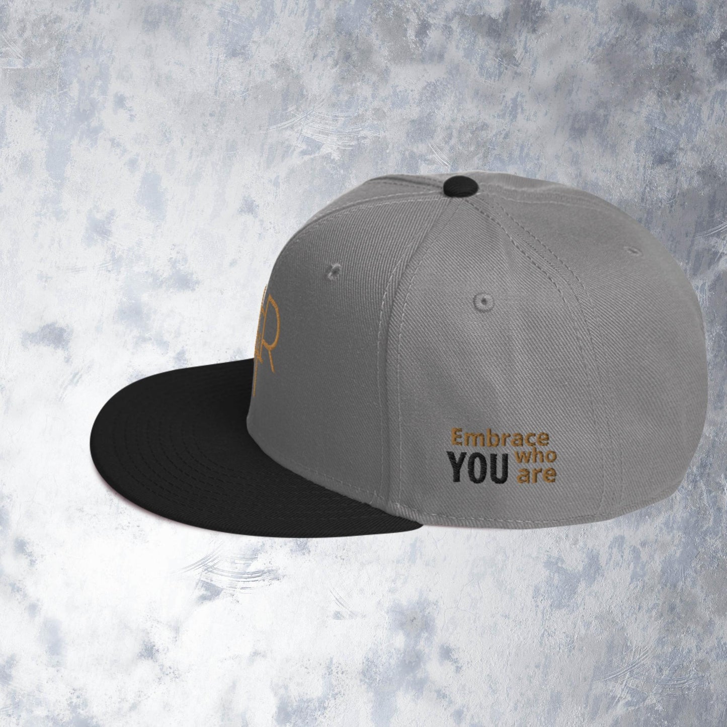 Gray Stutter Style Snapback Hat