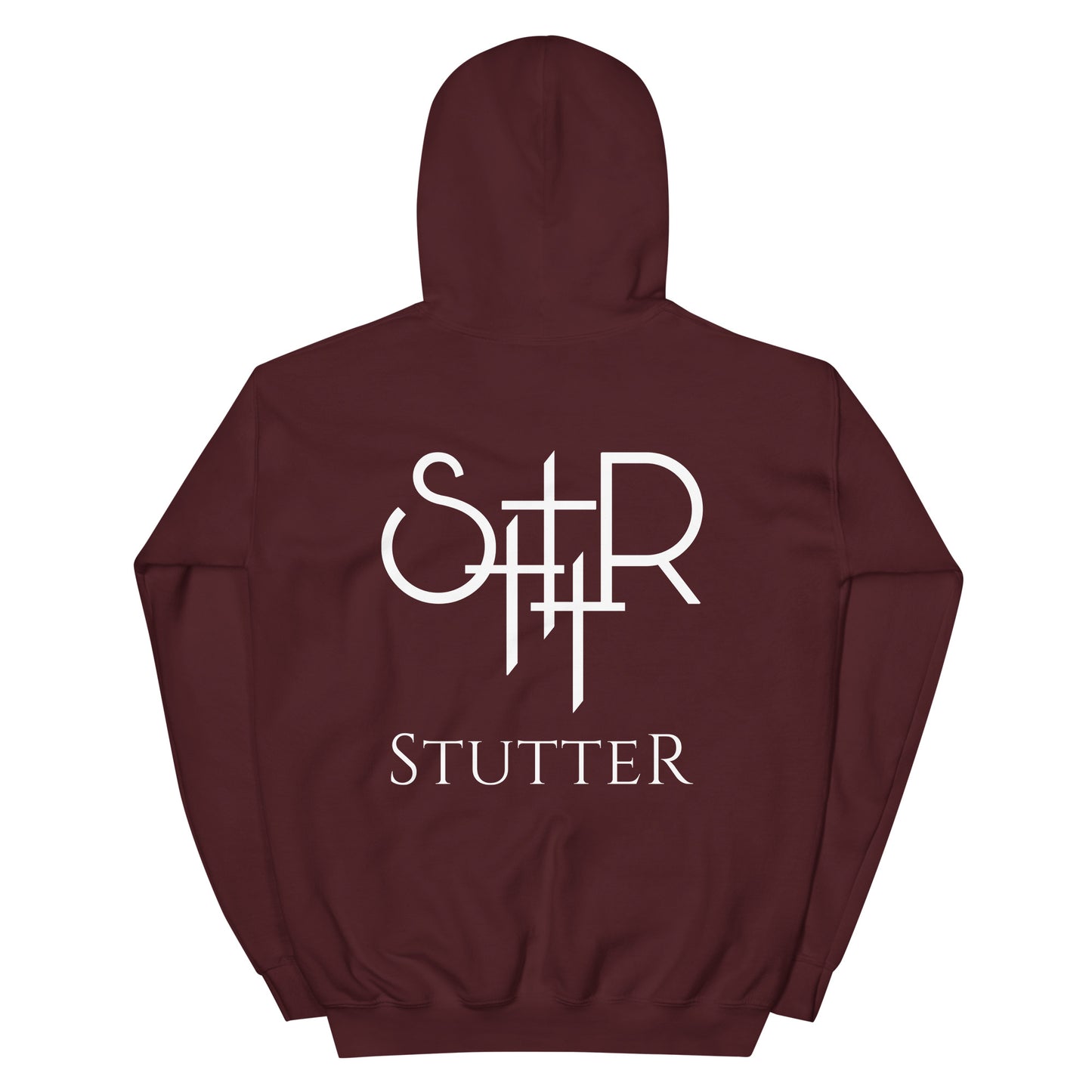 Stutter Style Unisex Hoodie (reverse white logo)