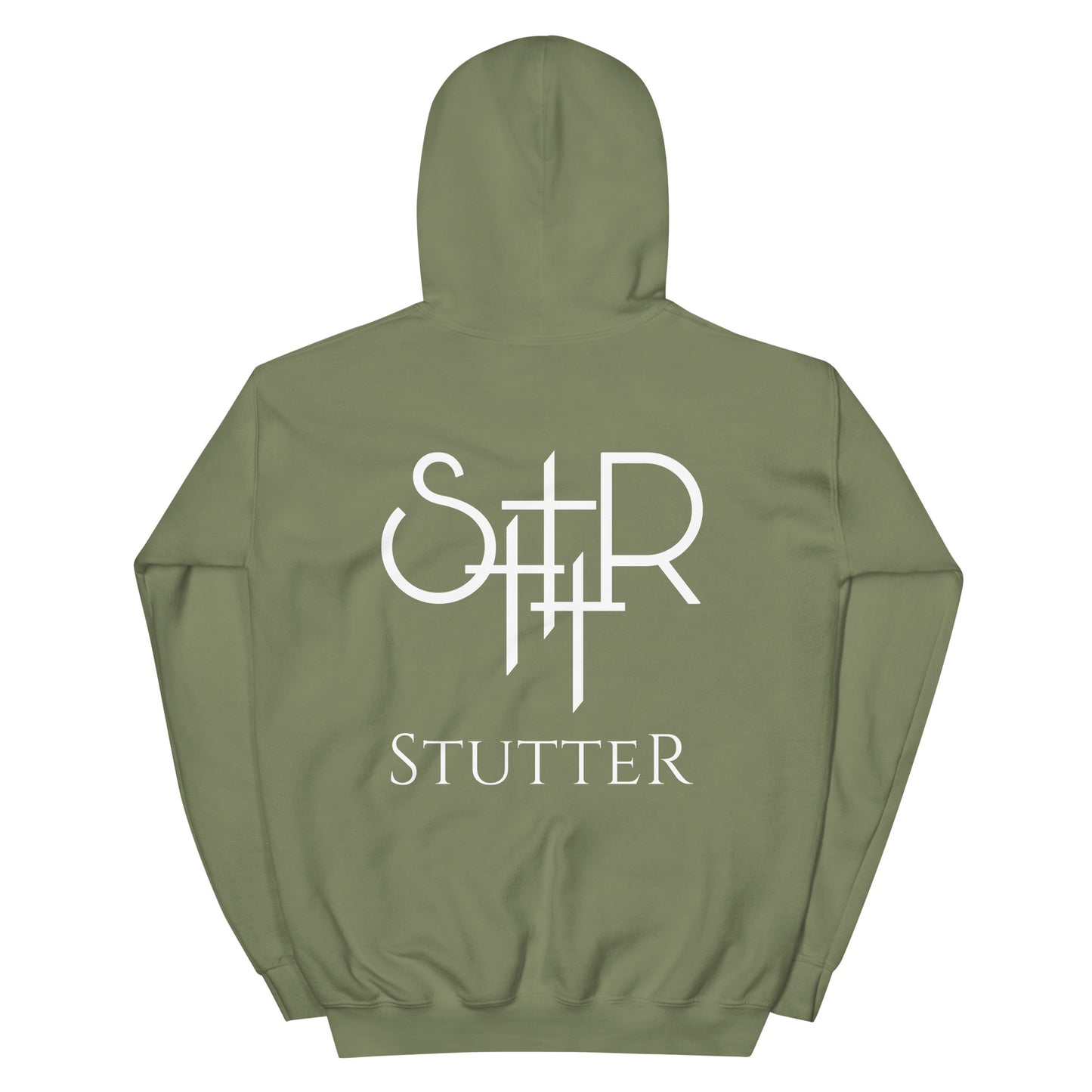 Stutter Style Unisex Hoodie (reverse white logo)