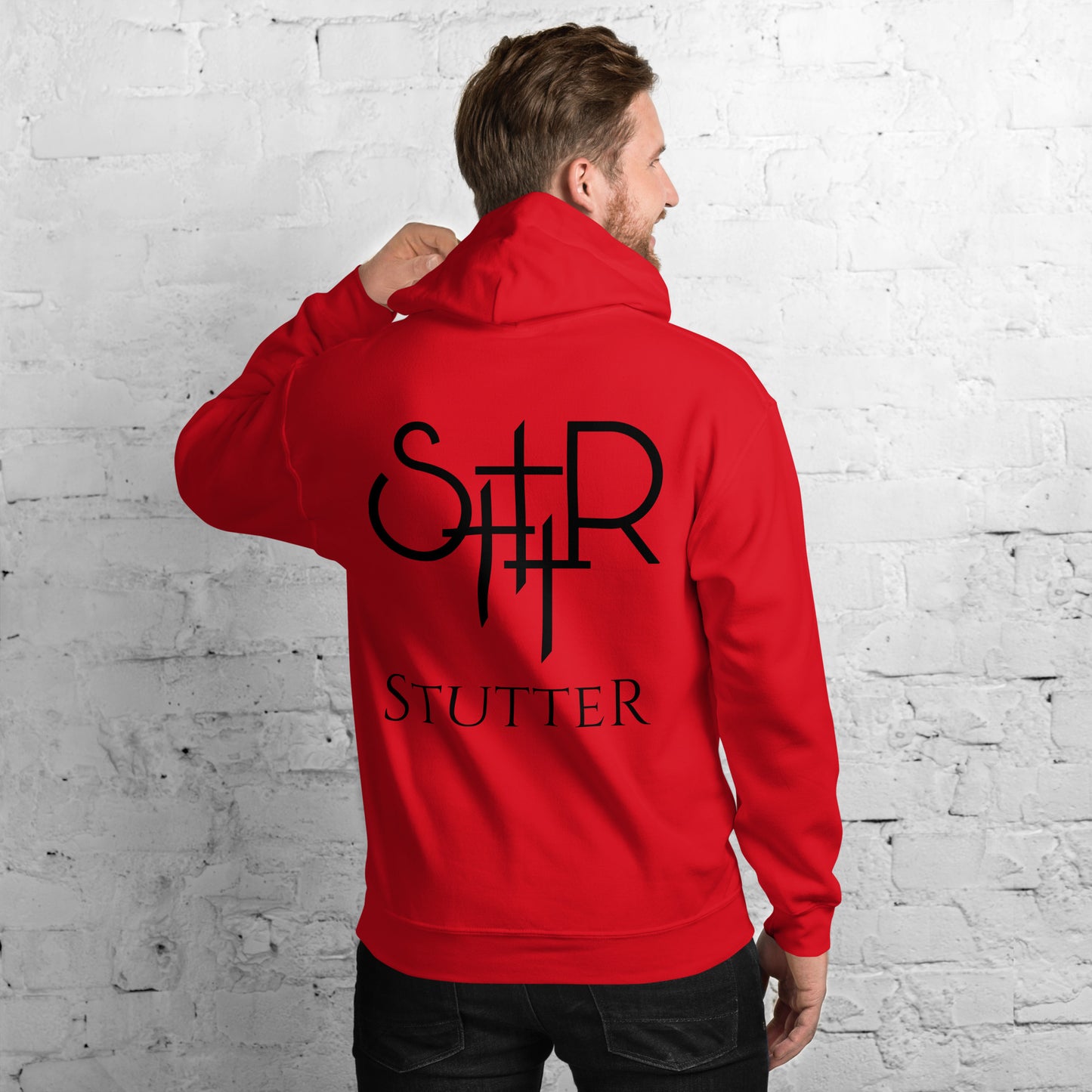 Stutter Style Unisex Hoodie (reverse black logo)