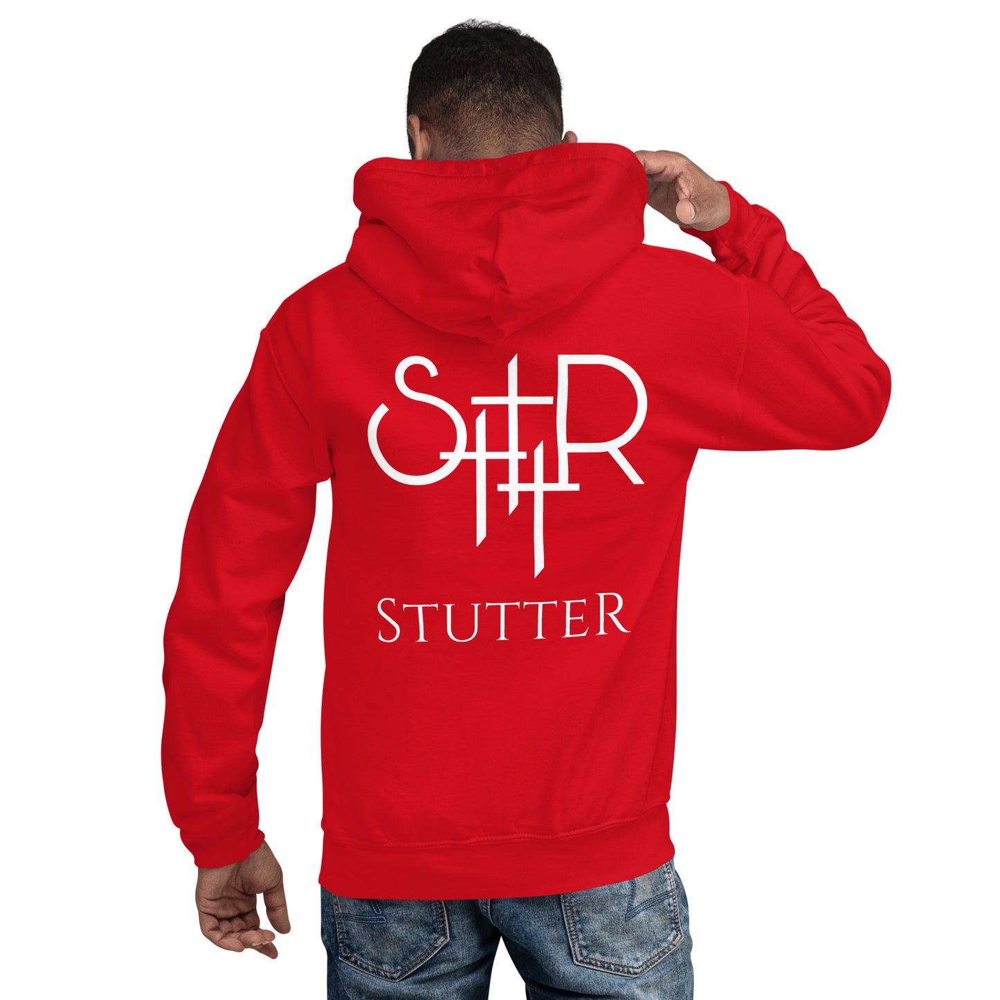 Stutter Style Unisex Hoodie (reverse white logo)