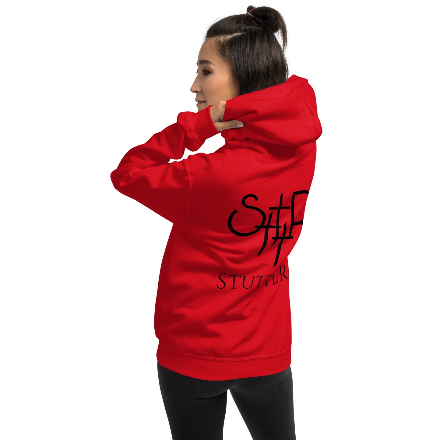 Stutter Style Unisex Hoodie (reverse black logo)