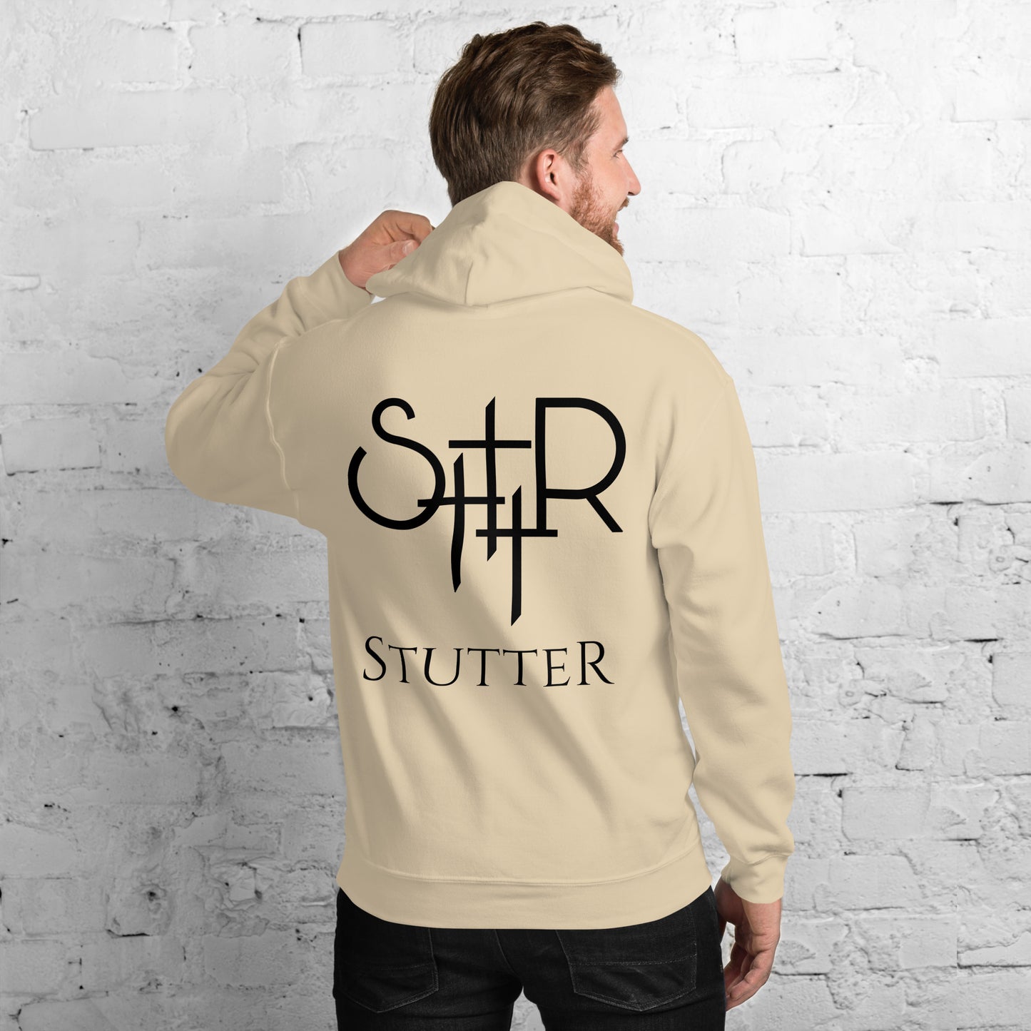 Stutter Style Unisex Hoodie (reverse black logo)