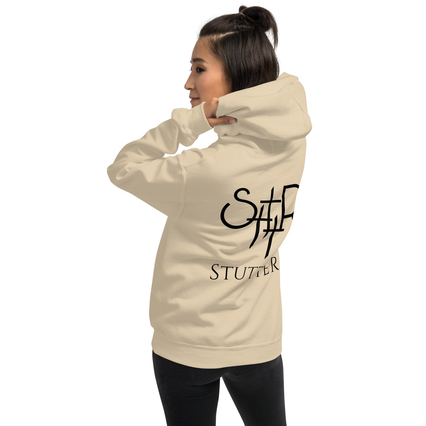 Stutter Style Unisex Hoodie (reverse black logo)