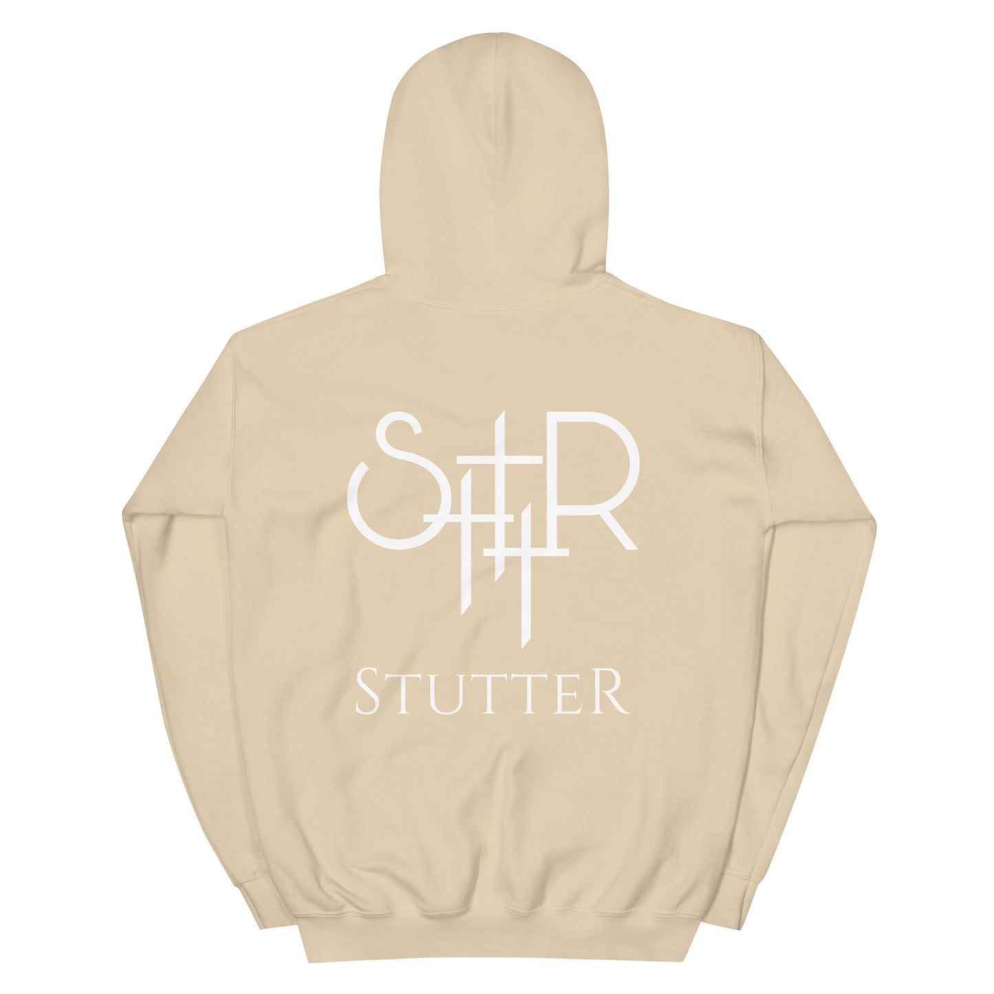 Stutter Style Unisex Hoodie (reverse white logo)