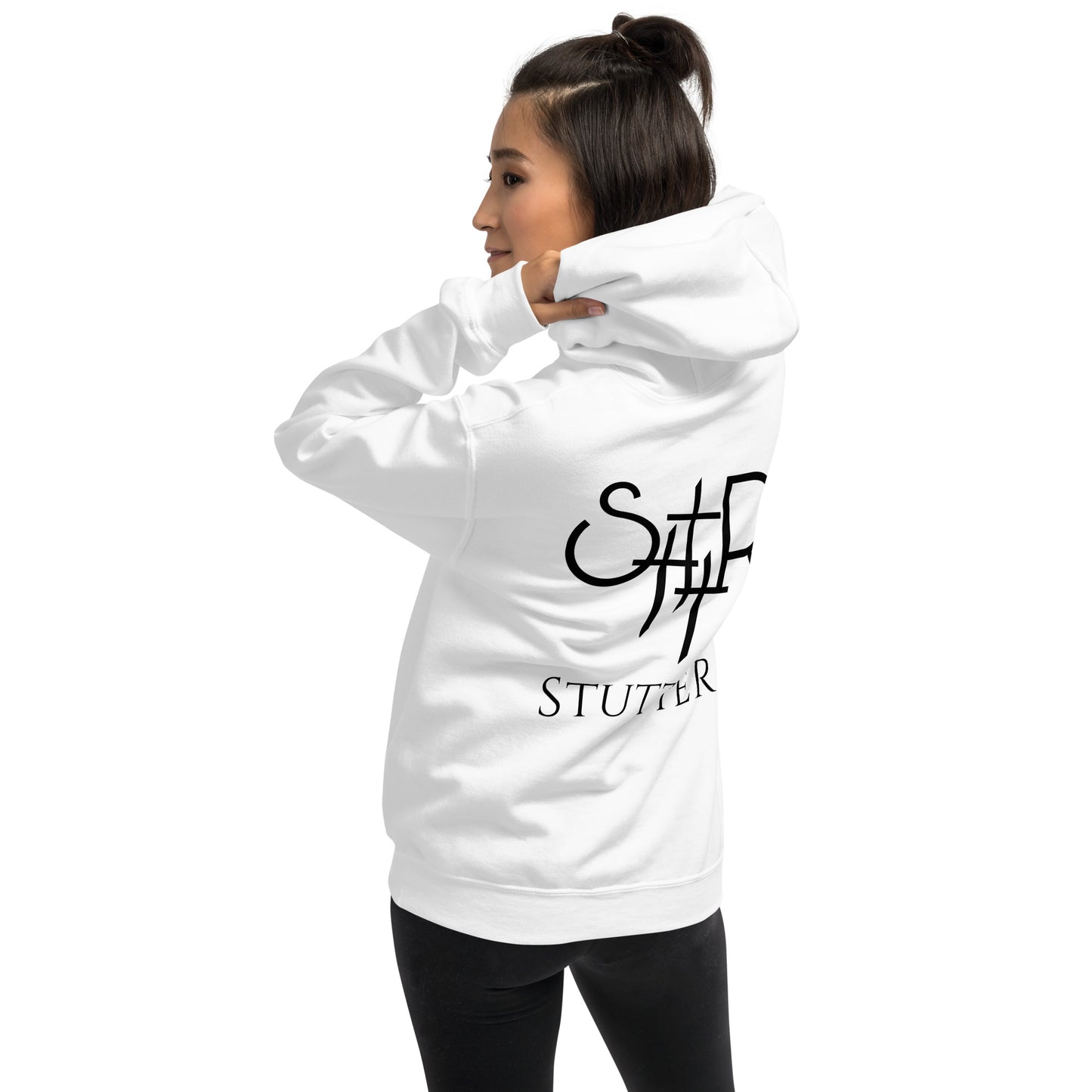 Stutter Style Unisex Hoodie (reverse black logo)